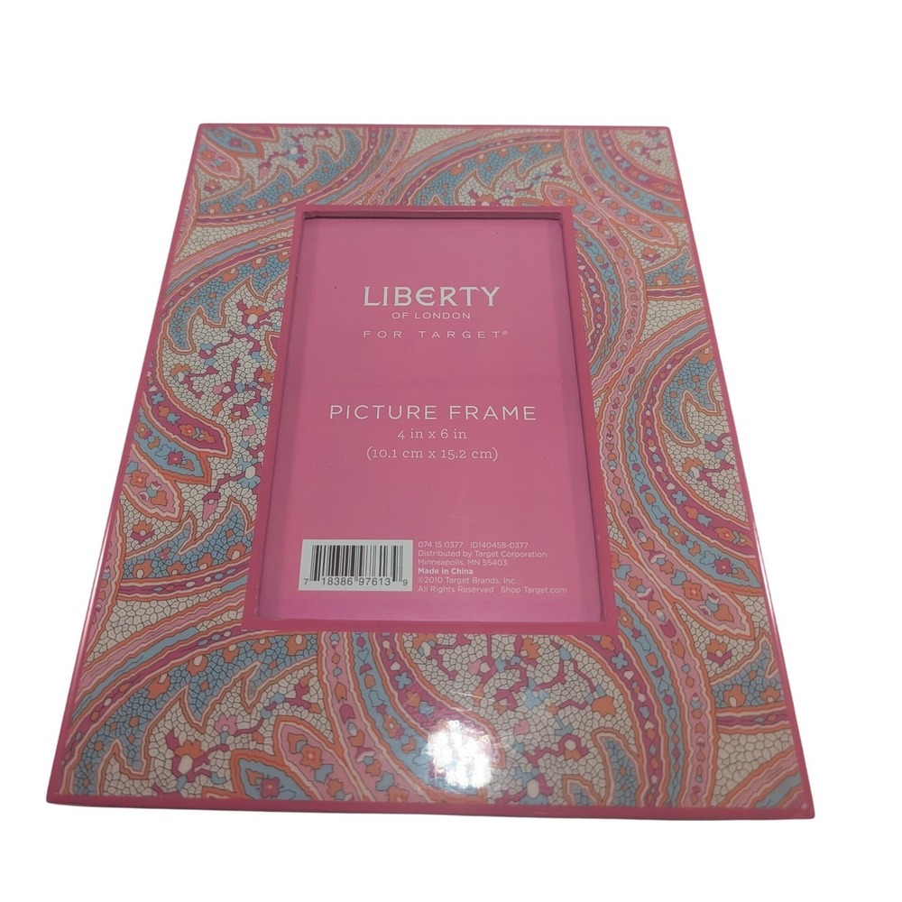 Liberty of London for Target Pink Paisley 4x6 Picture Frame Tabletop Wall Mount
